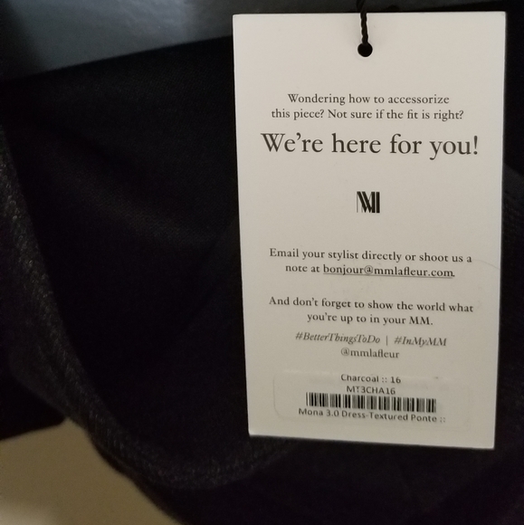 MM Lafleur Mona Dress Charcoal 16 - Picture 7 of 7